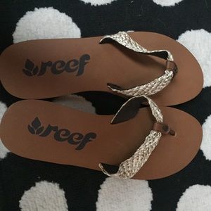 Reef US Women’s Size 9 Sandals Tan/Gold